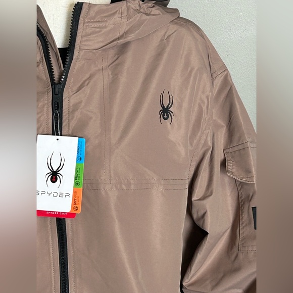 Spyder Men's Beige Windbreaker Jacket - Picture 3 of 15
